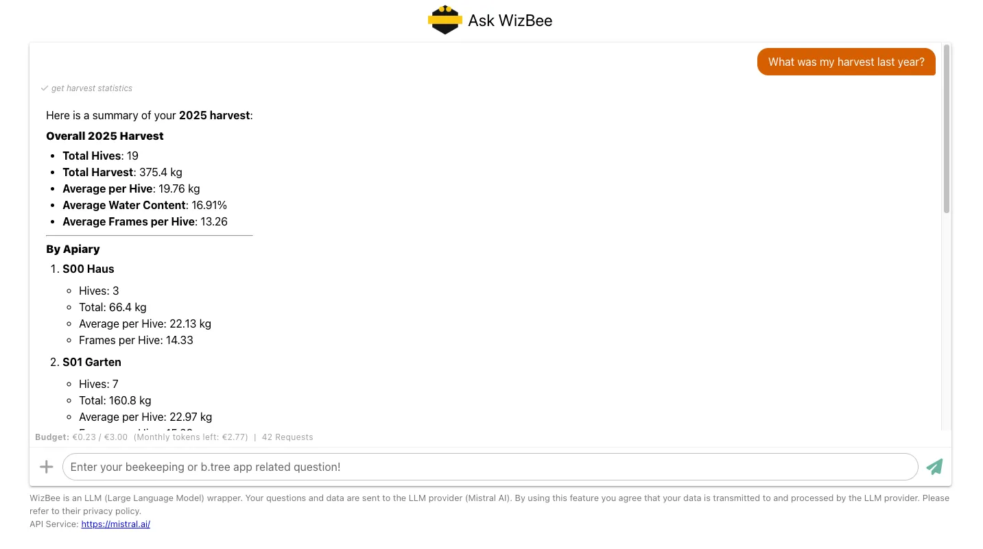 WizBee chat screenshot 2
